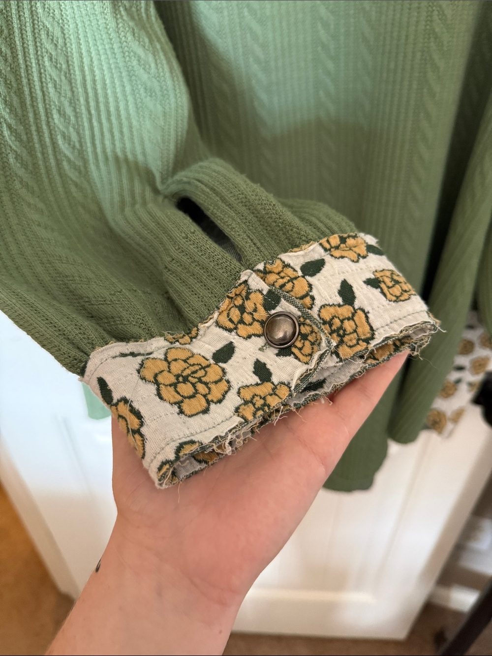POL Patchwork Cardigan Top Size L - Picture 4 of 5